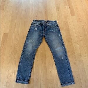 Men's Todd Snyder Blue Distressed Jeans